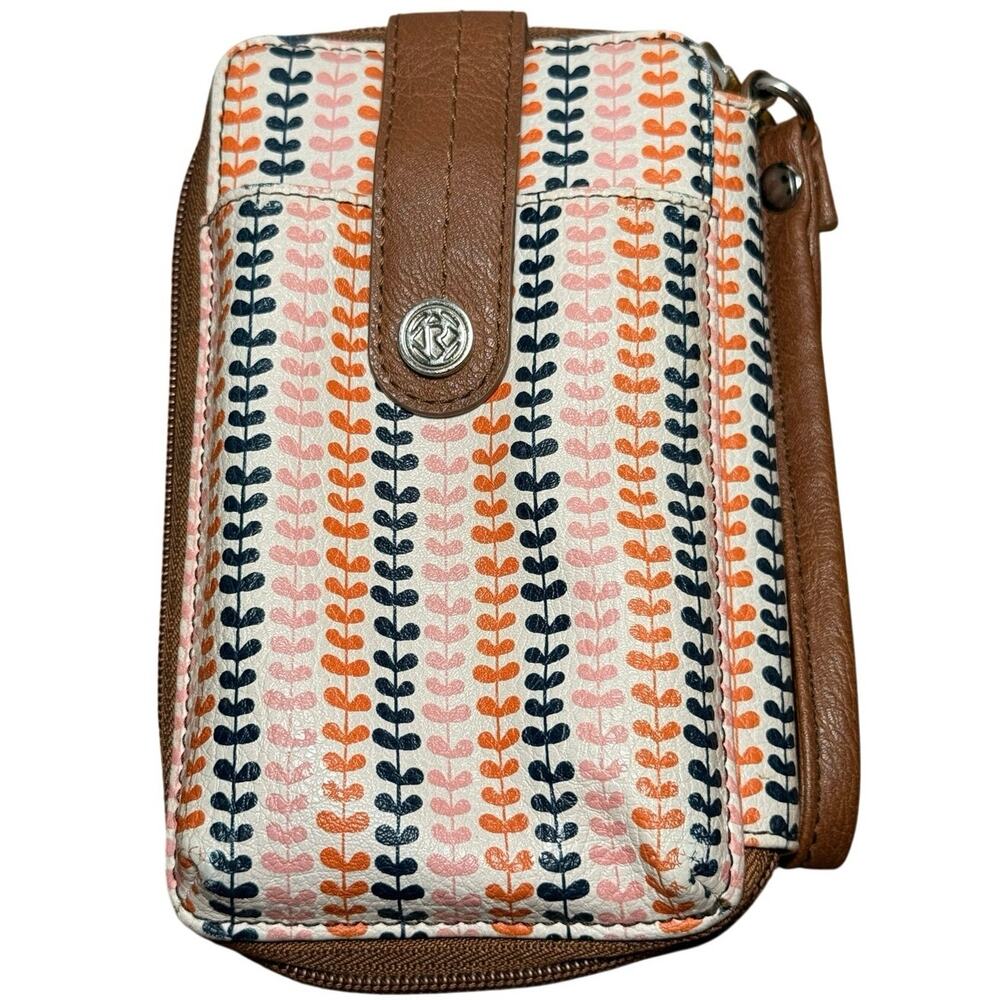 Relic by Fossil Floral Stripe Convertible Crossbody Smartphone Wristlet Wallet